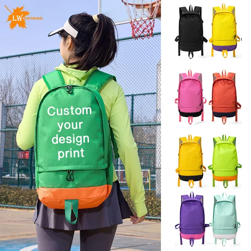 Sac à dos de basket-ball personnalisé avec logo, sac à dos de football pour hommes, sacs de rangement pour le football, sac à dos de sport d'entraînement avec impression de nom