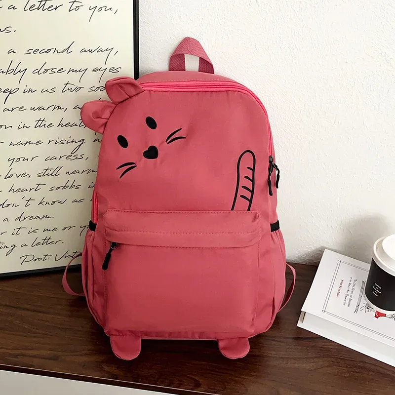 sac à dos scolaire mignon de style coréen, grande capacité, léger, en nylon, sac à dos décontracté pour étudiants, sac de voyage, sac pour ordinateur portable pour l'université