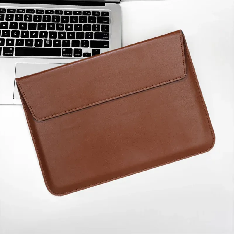 housse pour ordinateur portable avec initiales personnalisées gratuites pour macbook air 13, 13.3, 15.4, retina, unisexe, enveloppe en cuir, pochette pour ordinateur portable