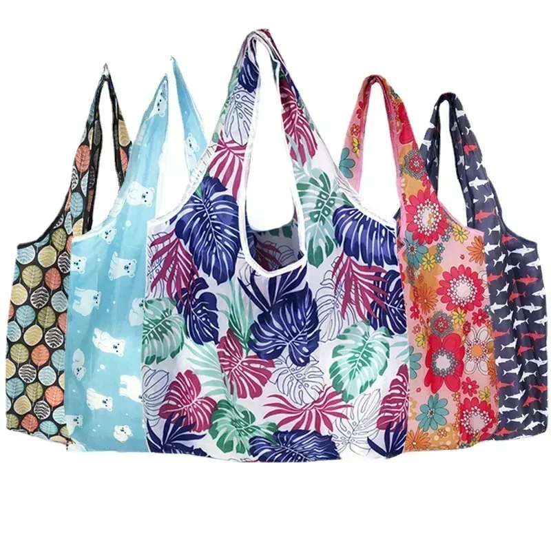 Grand sac de courses réutilisable, sac écologique, paquet d'épicerie, sacs de rangement de jouets de plage, pochette de courses à bandoulière, fourre-tout pliable