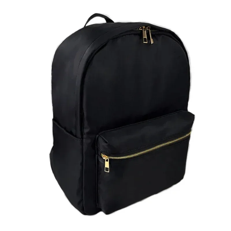sac à dos en nylon imperméable grande capacité style simple, sac d'école décontracté, pochette de rangement pour les voyages et les activités de plein air