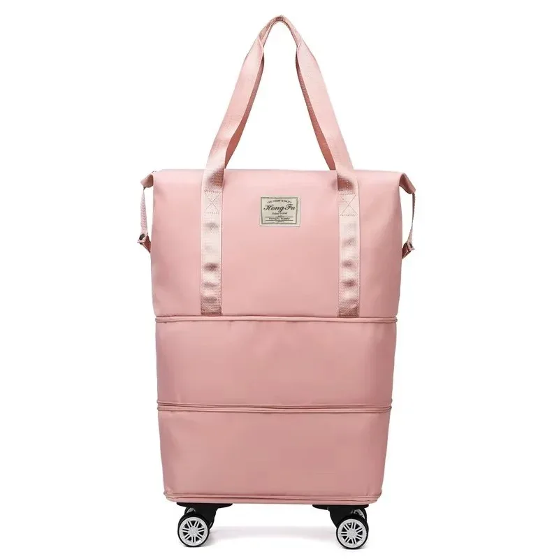 Sac de voyage grande capacité en tissu Oxford, séparation sec/humide, bagage de voyage d'affaires, roulettes universelles détachables