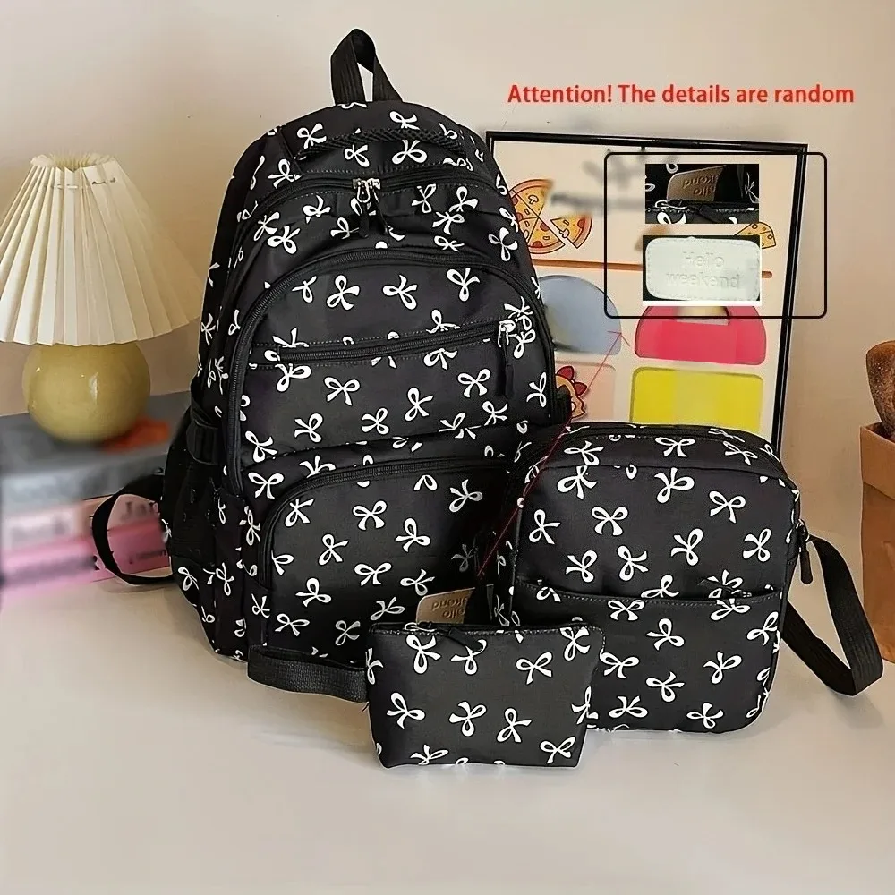 sac à dos fire garena pour l'école, pour adolescents, filles, unisexe, sac à dos de mode galaxy, grande capacité, en nylon, imprimé nœud, sac de voyage
