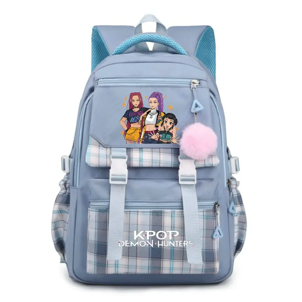 sacs à dos d'école kpop demon hunters, sacs d'école pour étudiants, sac à dos de voyage à la mode pour filles, sac à dos étanche avec fermeture éclair, sac à dos pour ordinateur portable