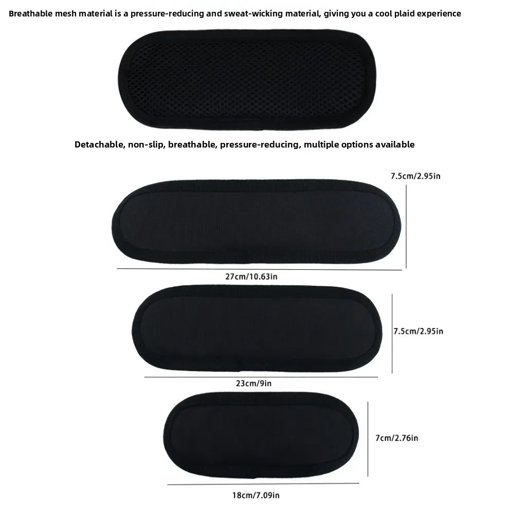 Coussin d'épaule détachable respirant de haute qualité pour sac à dos, décompression, noir, antidérapant, pour extérieur