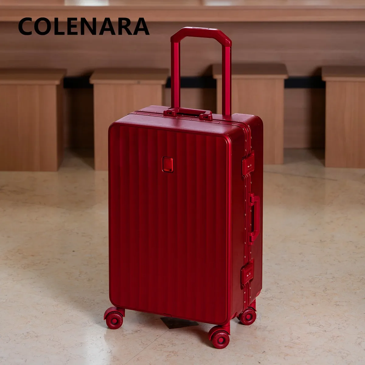 valise à cadre en aluminium colenara, robuste et durable, boîte de transport 20"22"24"26"28 pouces, grande capacité, valise à roulettes, valise de voyage