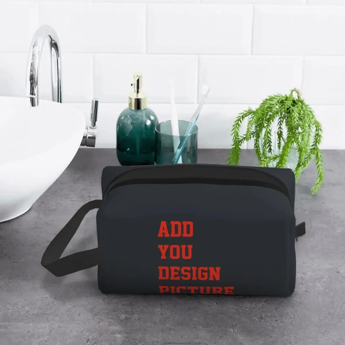 sac de rangement portable personnalisé, grande capacité, trousse de toilette de voyage, sac de rangement personnalisé
