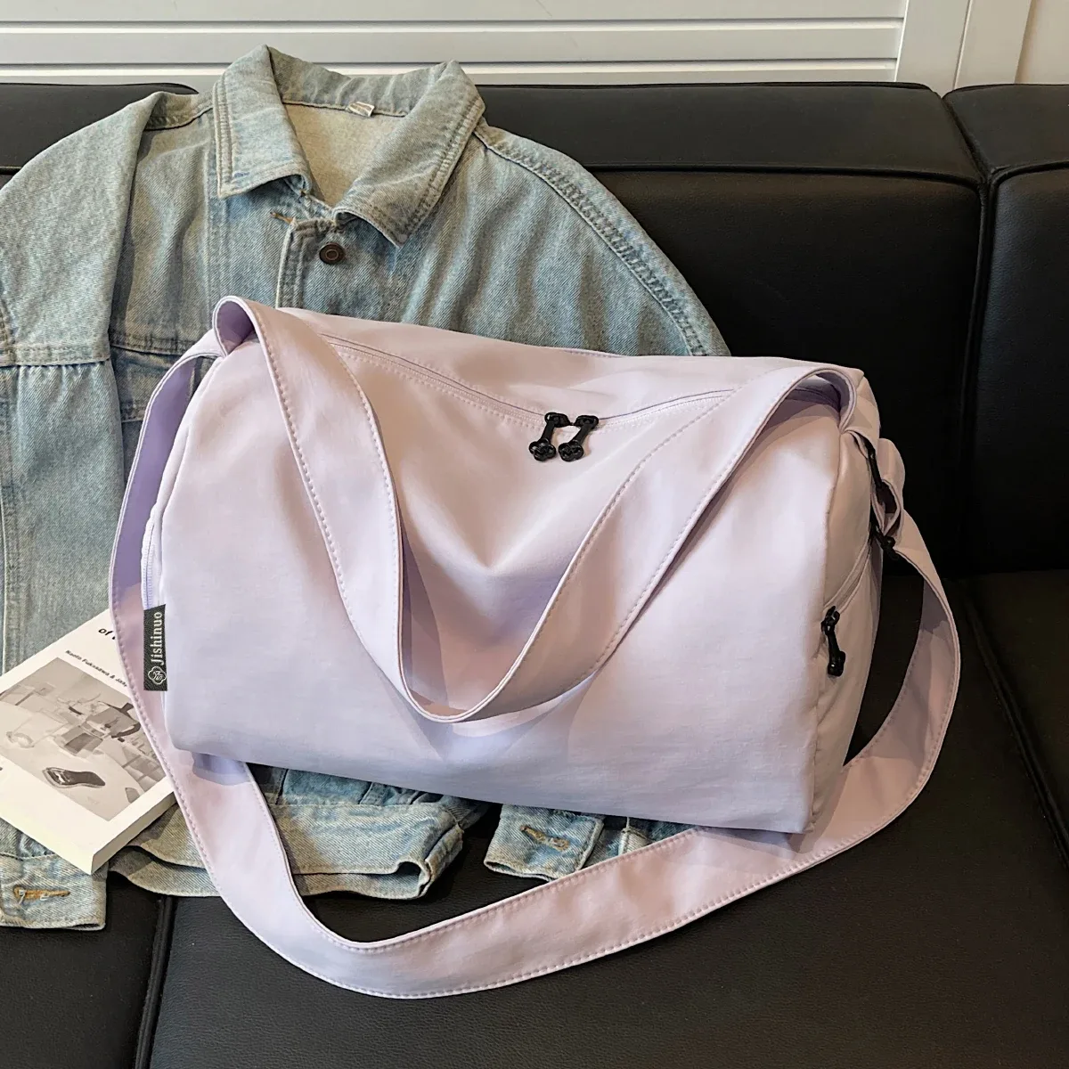 sac de fitness de sport pour femme, sac de natation à séparation humide et sec, sac de voyage de grande capacité pour courte distance, sac de rangement pour bagages de voyage, comprenant compartiment à chaussures