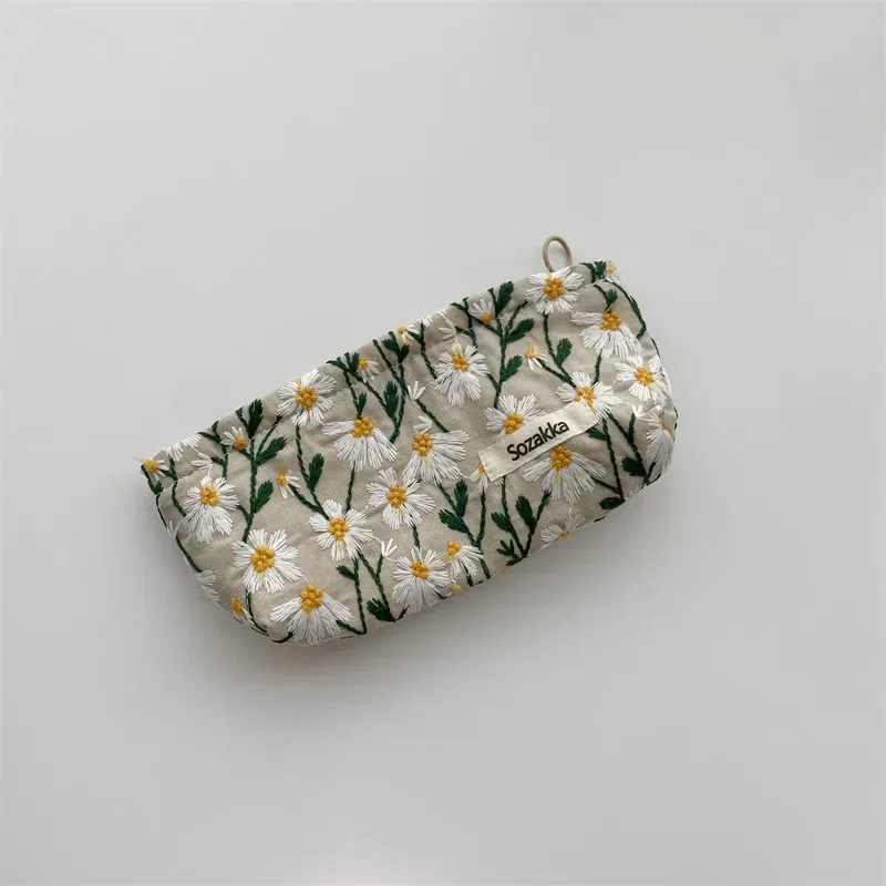 trousse de maquillage pour femmes et filles, sacs cosmétiques floraux, beauté féminine, organisateurs de maquillage, rangement de rouge à lèvres, étui à crayons étudiant, cadeau