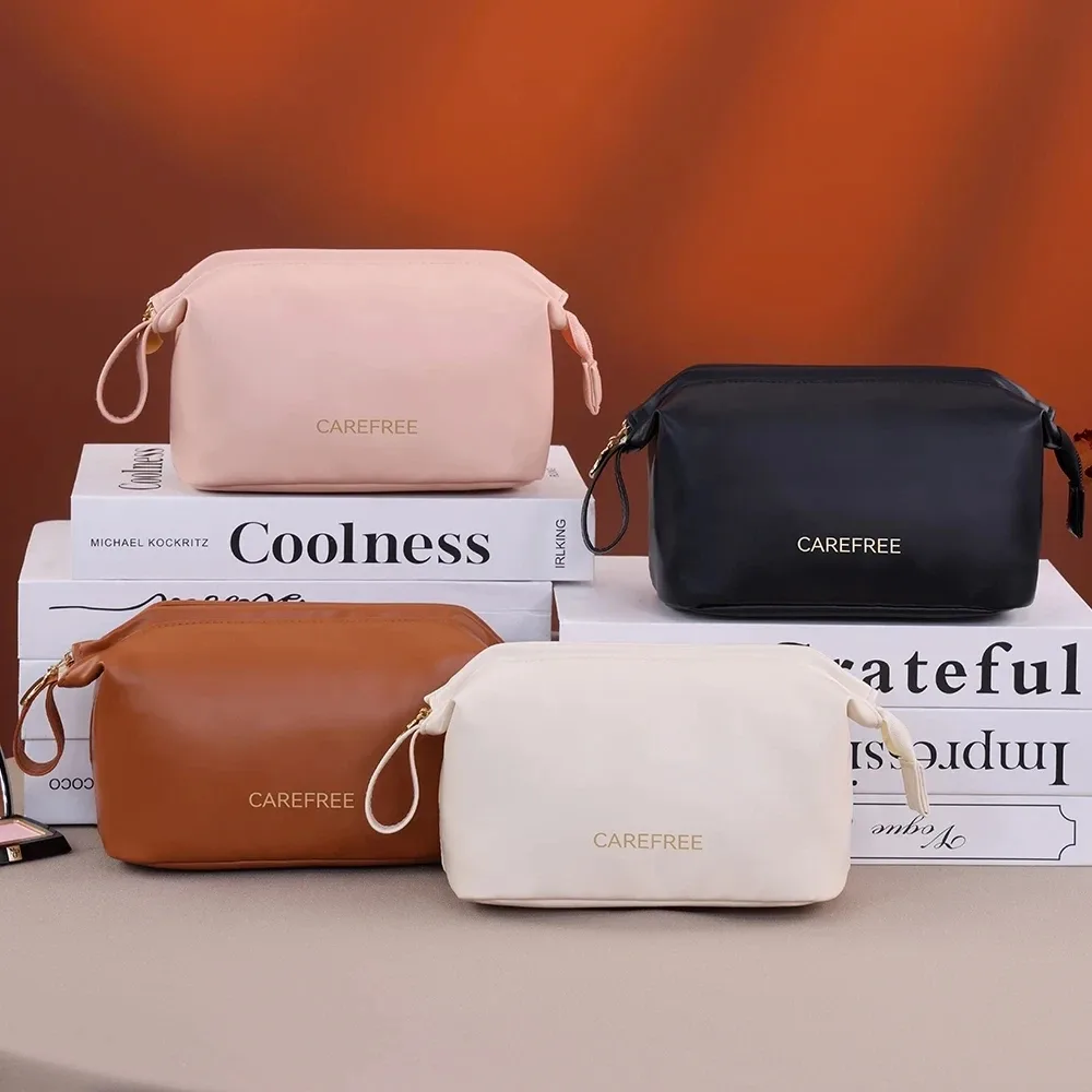 trousse de maquillage à main pour femmes, sac à cosmétiques de voyage de grande capacité, trousse de toilette portable pour voyages d'affaires, organization de cosmétiques