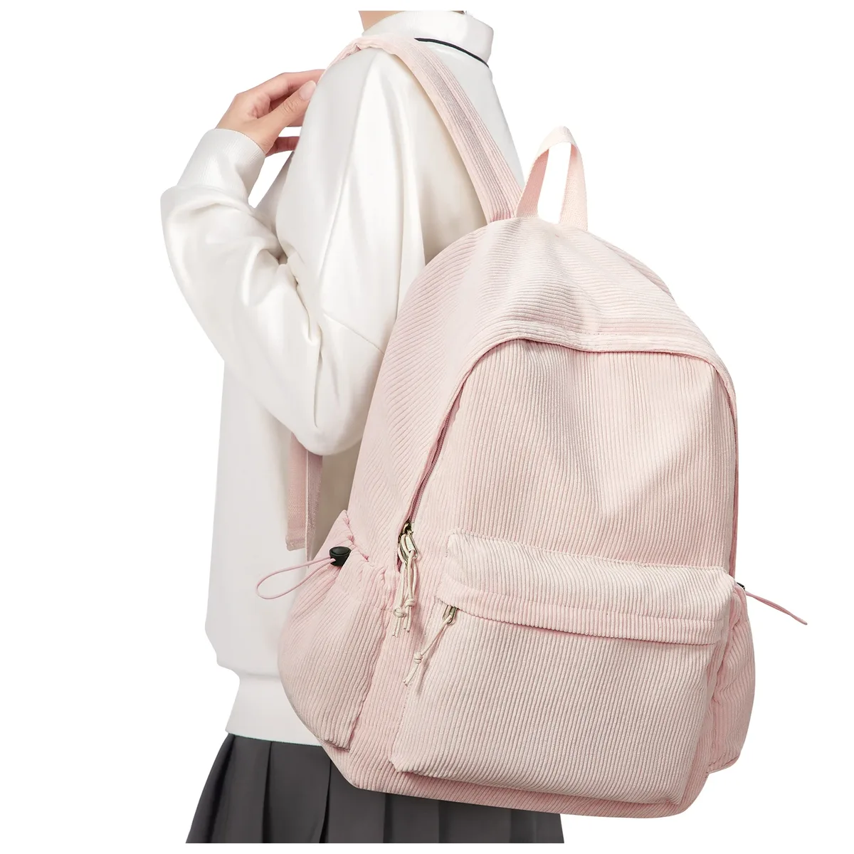 sac à dos d'école pour adolescents, filles et garçons, pochette d'ordinateur, convient aux voyages universitaires de 15.6 pouces, sac à dos de loisirs durable pour étudiants à la mode pour femmes