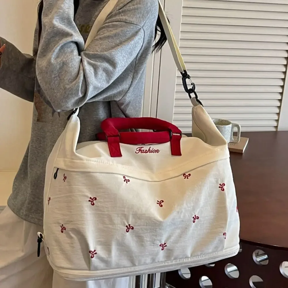 sac de voyage grande capacité avec nœud, sac de rangement imperméable pour vêtements, sac bandoulière léger et décontracté pour le fitness