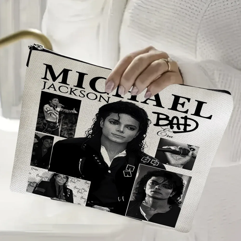 sac à cosmétiques michael jackson, sacs de maquillage double imprimé super star, sac à main de mariage pour femmes, organisateur de voyage pour dames, portefeuille pour enfant