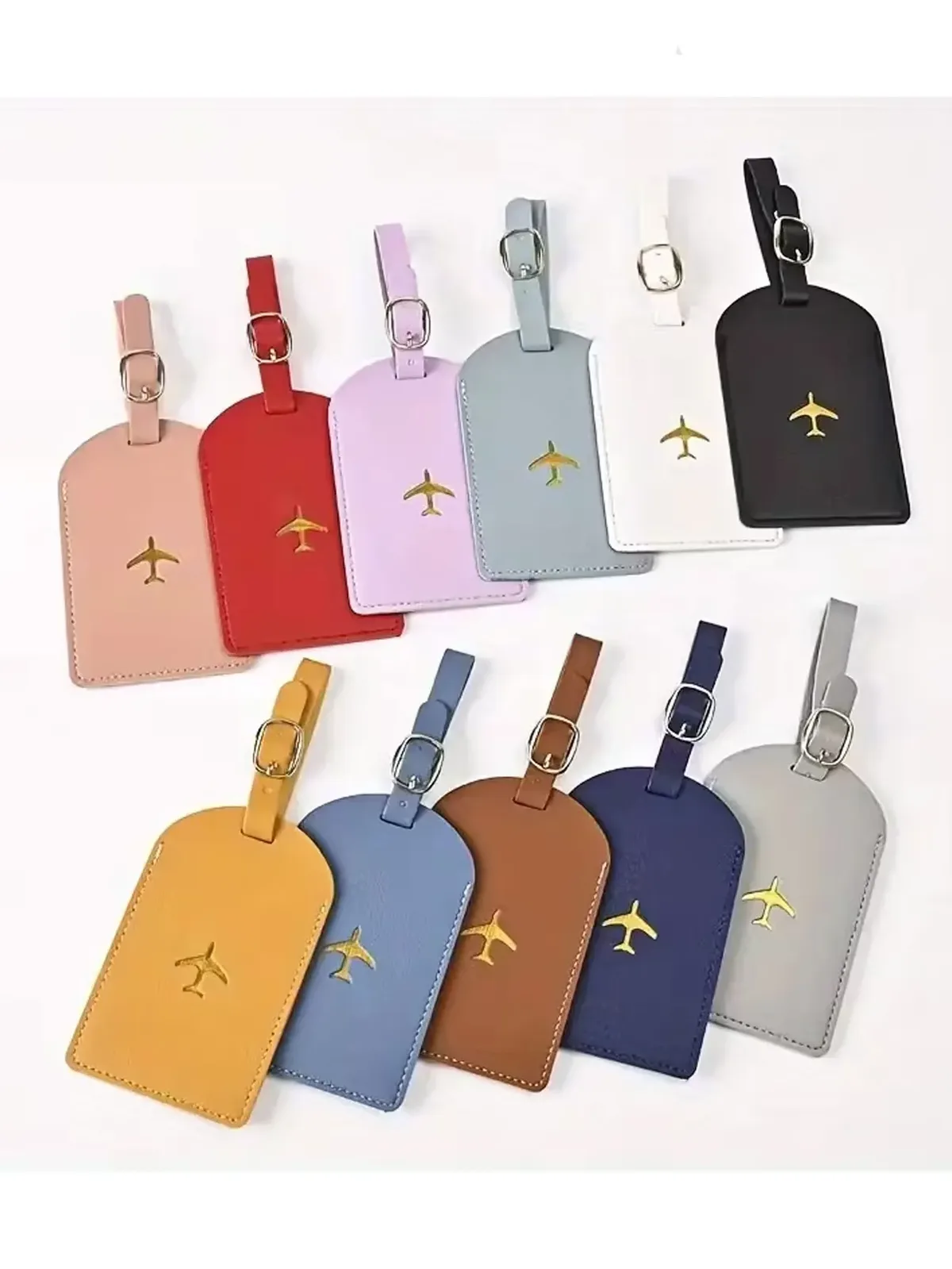 2 étiquettes de bagages élégantes - durables, imperméables, disponibles en rouge et noir - parfaites pour les voyageurs, étiquettes d'identification de bagages | étiquettes de mode | étiquettes