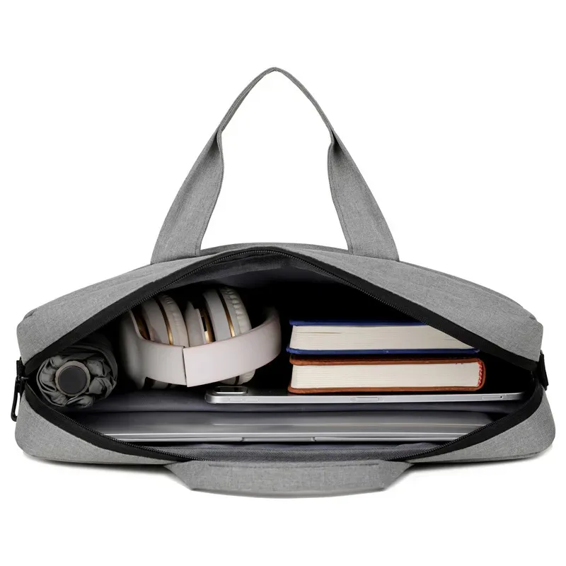 sac pour ordinateur portable 15-16 pouces pour hommes, mallette d'affaires de grande capacité, sac intérieur de rangement, sac à bandoulière simple, tissu oxford antichoc