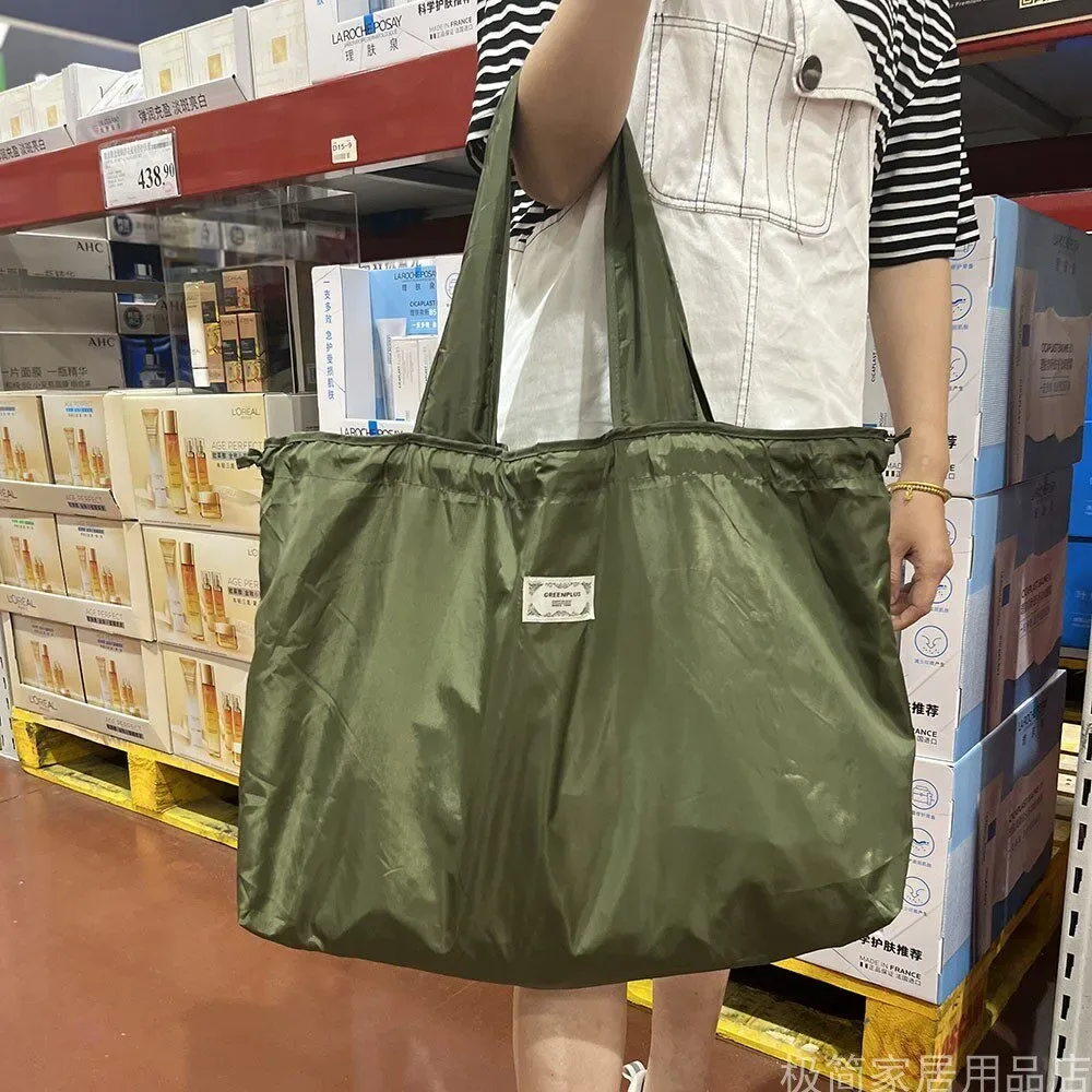 Sac de courses pliable grande capacité, sac fourre-tout réutilisable portable, sac écologique imperméable pour supermarché, voyage et rangement