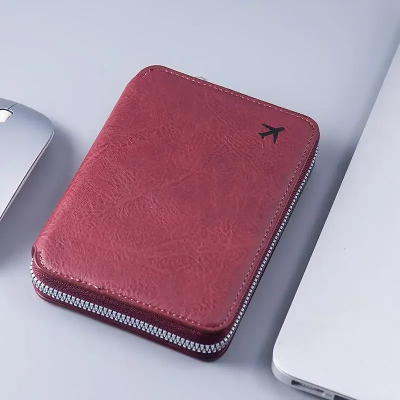 étui de voyage zippé grande capacité pour passeport et cartes, organiseur de billets, porte-monnaie