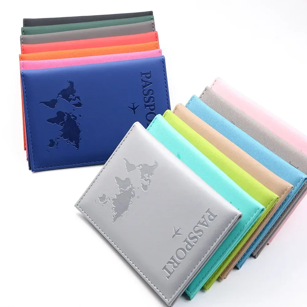 Couverture de passeport pour Couple amoureux, étui d'avion Simple, portefeuille en PU pour femmes et hommes, porte-passeport de voyage de mariage, cadeau de mariage à la mode