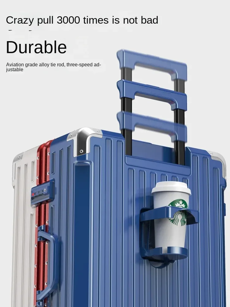 valise de voyage cadre en aluminium nouveau boîtier de chariot pour hommes 28/ 30 pouces bagages de grande taille 20 pouces mot de passe valise à main valise de cabine