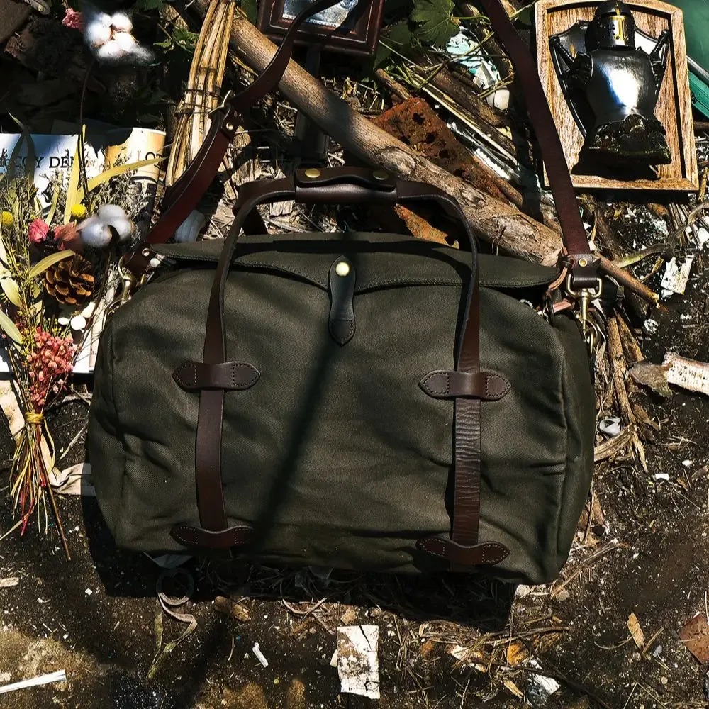 brando-sac à main en toile étanche pour homme, sac de voyage, sac à main classique à fermeture éclair, haute qualité, poids lourd, avertissement à l'huile, ykk