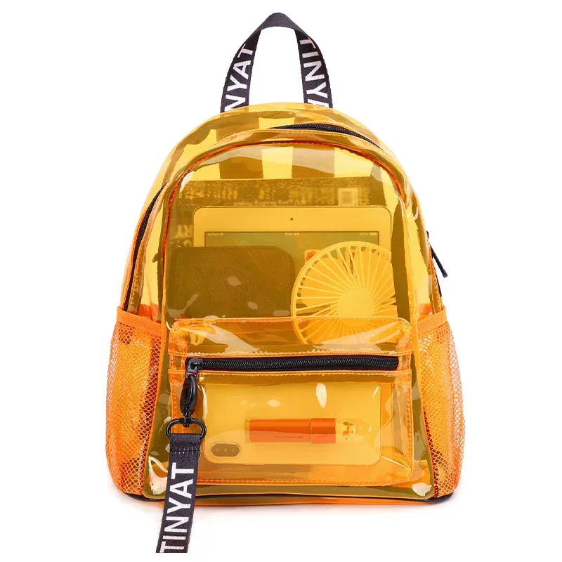 tinyat résistant transparent clair femmes sac à dos sport voyage école cahier sacs à dos grande capacité étudiant sac filles
