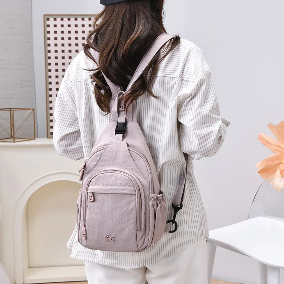 sac à bandoulière multifonctionnel 3-en-1 pour femme, convertible en petit sac à dos et sac banane, sac à main léger en nylon