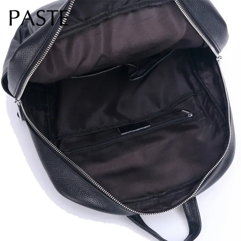 sac à dos pour homme en cuir de vache véritable noir tendance 2026, sac à dos pour ordinateur portable, sac d'affaires pour homme, sac à dos de haute qualité pour adolescents