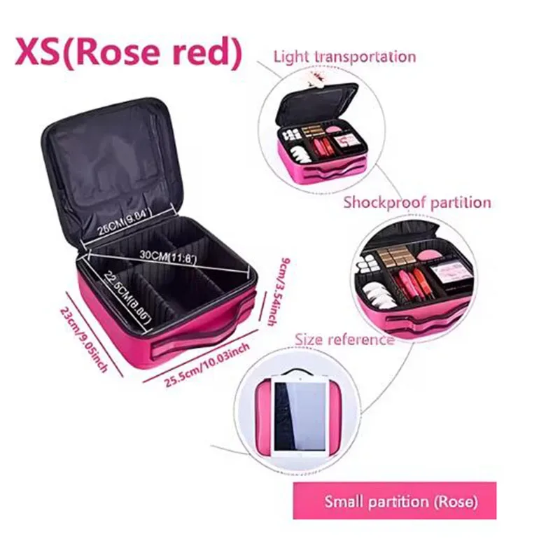 nouvelle trousse de maquillage oxford pour femmes, étanche, grande capacité, trousse de voyage pour cosmétiques, trousse de maquillage professionnelle complète pour artistes, pour femmes