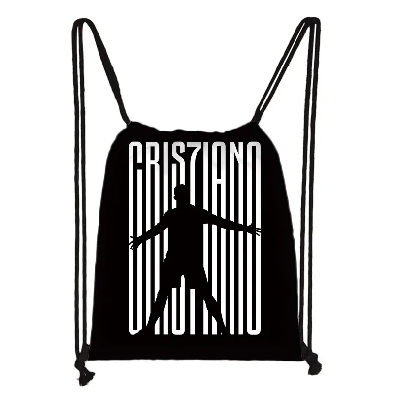 1 sac à cordon imprimé étoile de football, léger et durable, sac de rangement pour le sport, la remise en forme et le yoga