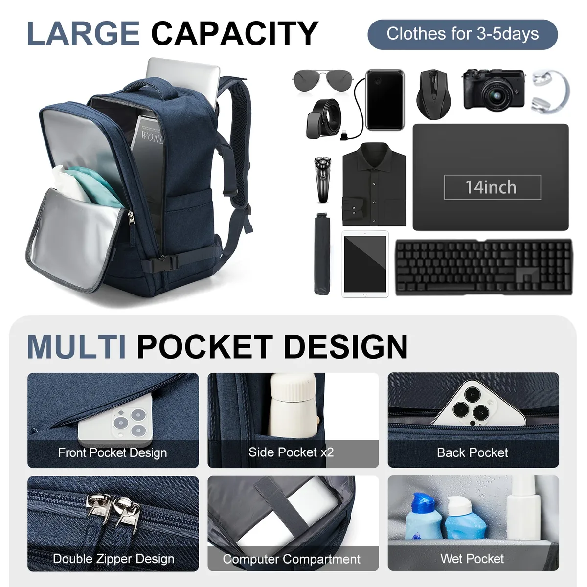 sac à dos de voyage pour courte distance, avion ryanair, sac de cabine, 40x20x25, loisirs, école, ordinateur portable, bagage à main, femmes, hommes