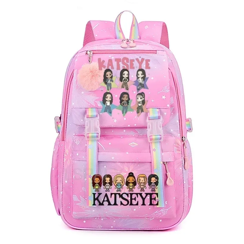 nouveau sac à dos katseye pour femme, grande capacité, sac à dos d'université tendance, sacs d'école pour ordinateur portable, sacs de voyage pour filles, yk2