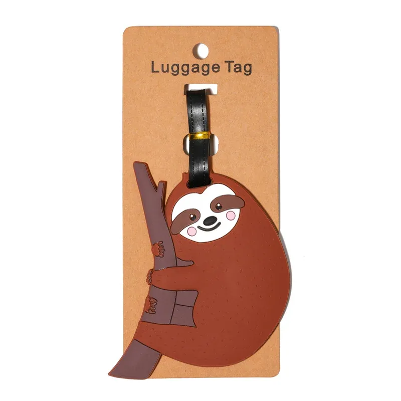 étiquette de bagage en forme de requin de dessin animé mignon, étiquette de sac à dos scolaire, étiquette anti-perte pour aéroport, accessoires de voyage