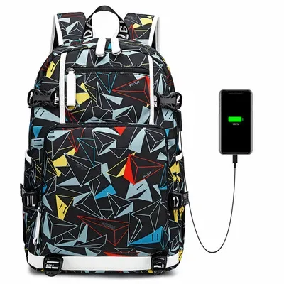 sac à dos imprimé oxford pour hommes, sac à dos avec port usb, sacs d'école pour adolescentes, ordinateur portable de voyage pour femmes