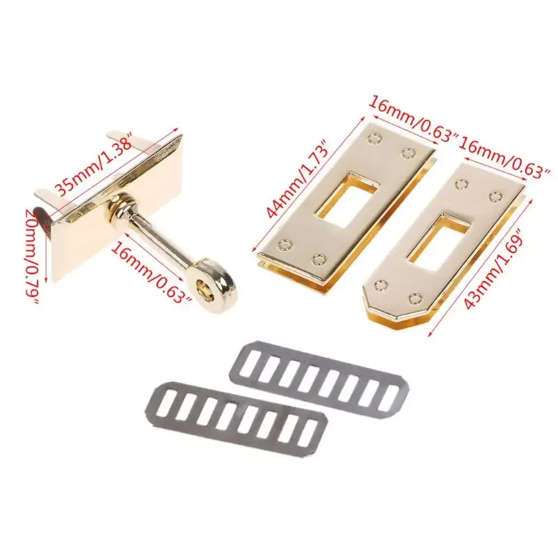 thinkthendo – fermoir en métal, serrure tournante, pour sac à main, bandoulière, sac à bandoulière, boucles, accessoires de sac élégants, bricolage