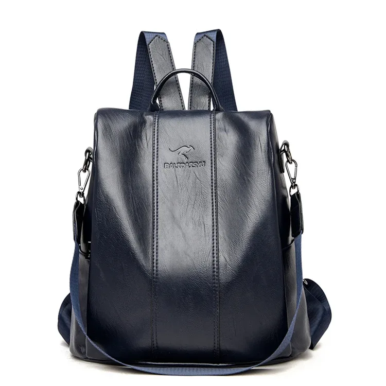 sac à dos en cuir anti-vol pour femmes, sac à bandoulière vintage pour dames, sac de voyage de grande capacité, sacs d'école pour filles mochila feminina
