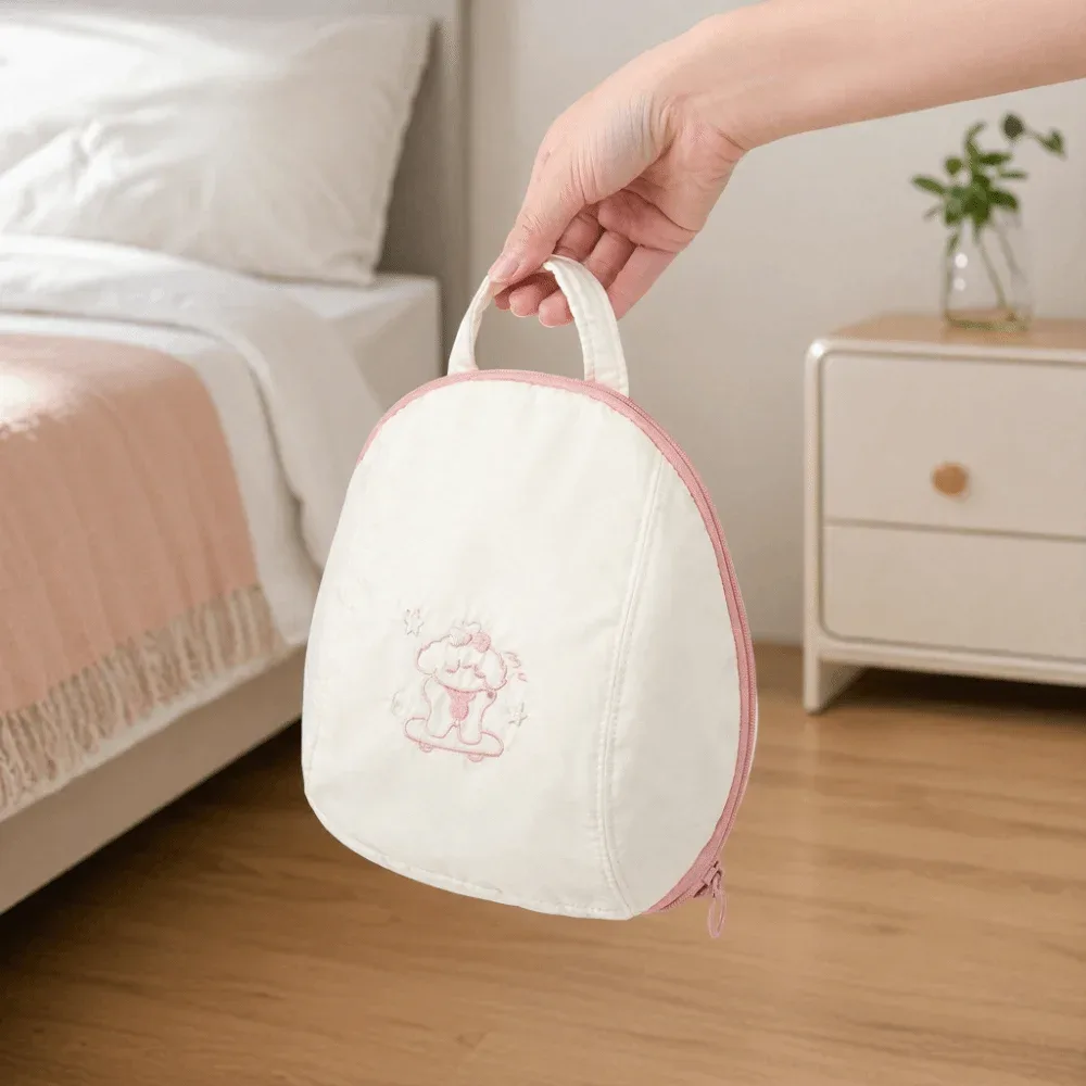 sac de rangement pour sous-vêtements imprimé motif chien de dessin animé, grande capacité, léger, sac de voyage pratique et portable