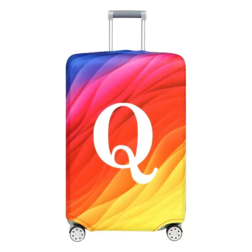 housse de protection pour compartiment à bagages, série de lettres blanches, tissu résistant, housse anti-poussière pour valises de voyage de 18 à 32 pouces