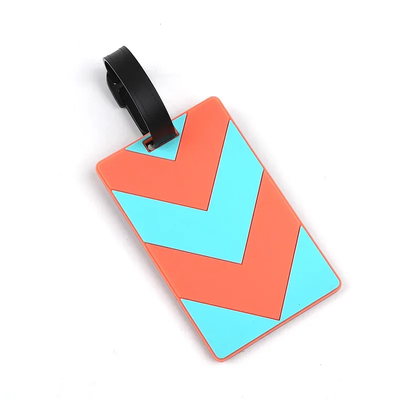 étiquette de bagage en pvc avec animaux de dessin animé, 1 pièce, pour femmes et hommes, accessoires de voyage de vacances, étiquettes de valise, nom, identification, adresse, étiquettes de bagage de voyage