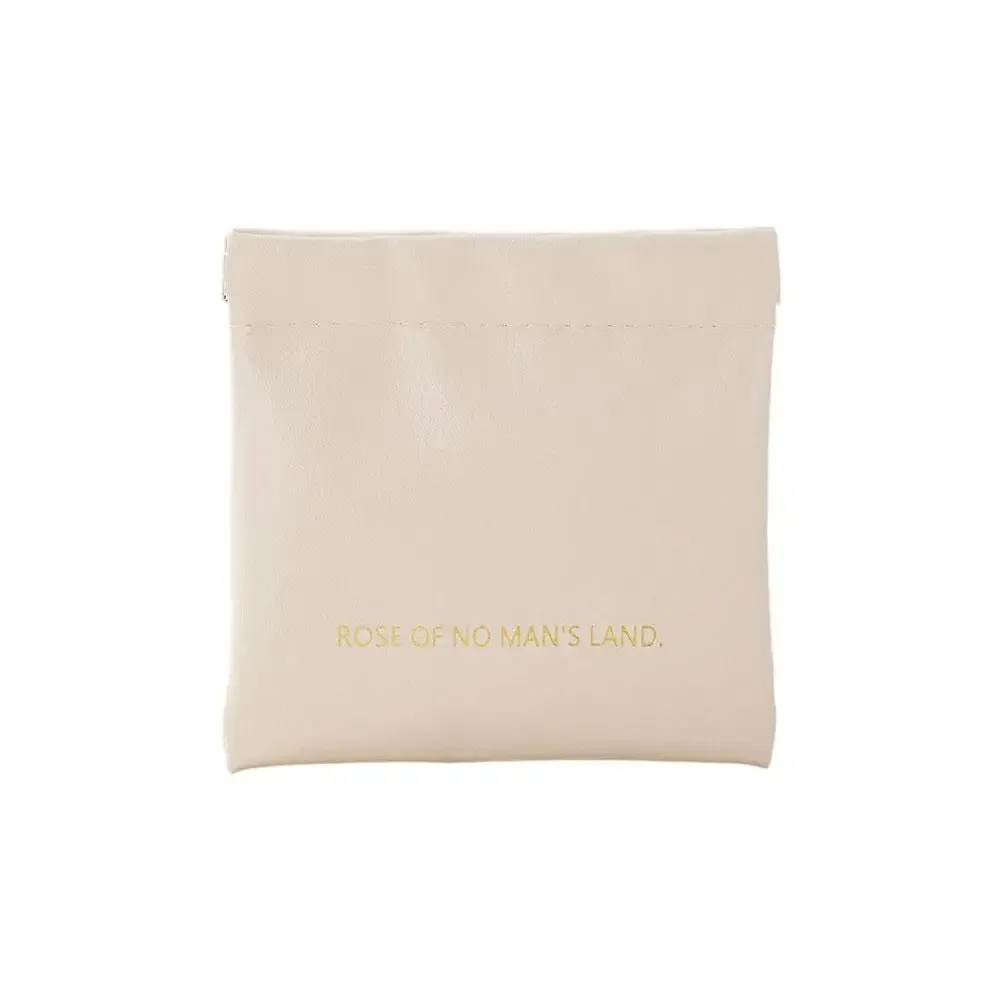 mini sac de rangement portable en pu - conception à ressort auto-fermant, pochette polyvalente pour écouteurs filaires, rouge à lèvres et petits accessoires