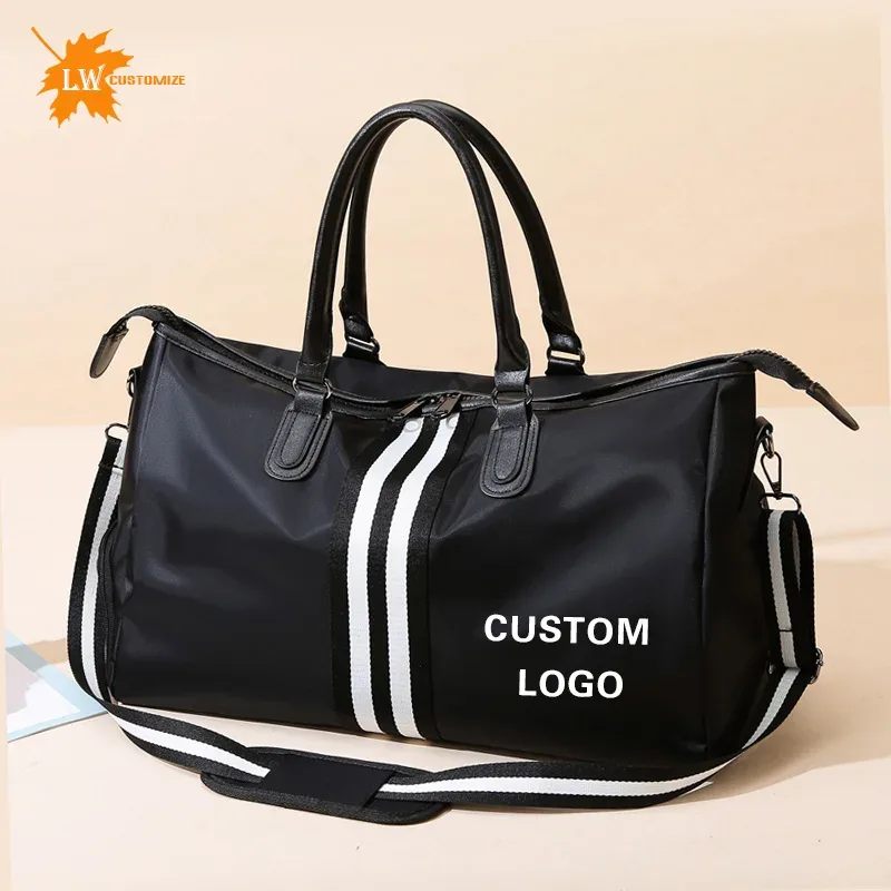 Sac de voyage personnalisé pour hommes et femmes, sacs à main d'entraînement sportif, sac de yoga, sac de week-end étanche, logo personnalisé, motif de nom