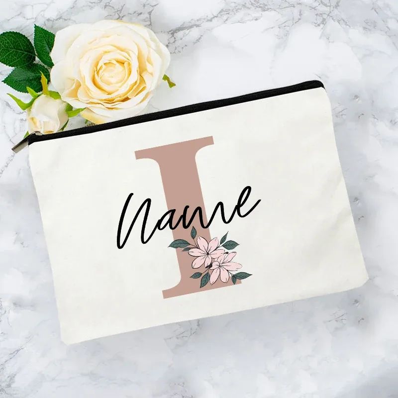 trousse de toilette personnalisée avec nom, impression de lettres, essentiels de voyage pour enfants, trousse à crayons pour l'école et le bureau, cadeau pour enseignant