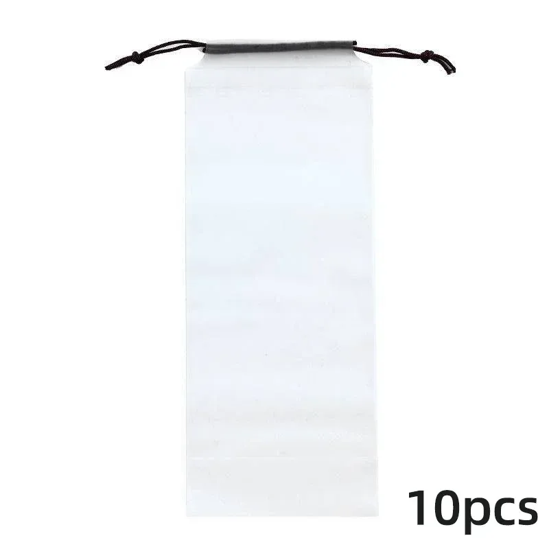 sac de rangement étanche pour parapluie, 10 pièces, sac en plastique à cordon de serrage, sac translucide, sac de rangement humide monté sur véhicule