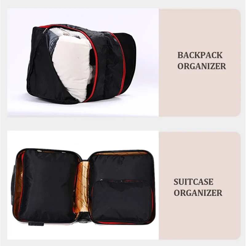sac de rangement compressible pour vêtements de voyage, grande capacité, ensemble de 3 cubes de rangement, organisateur, compressé, imperméable, pour valise