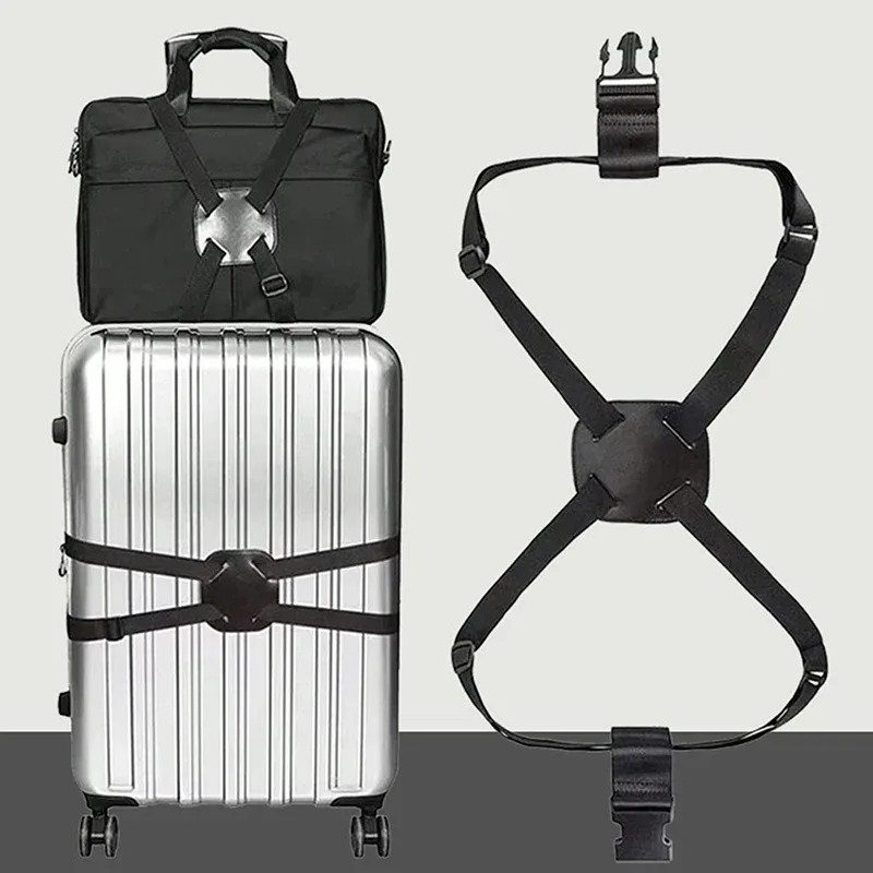 sangle de bagage élastique réglable, bande de fixation pour valise, sangle de fixation de bagages, ceinture de fixation antivol sécurisée pour le voyage