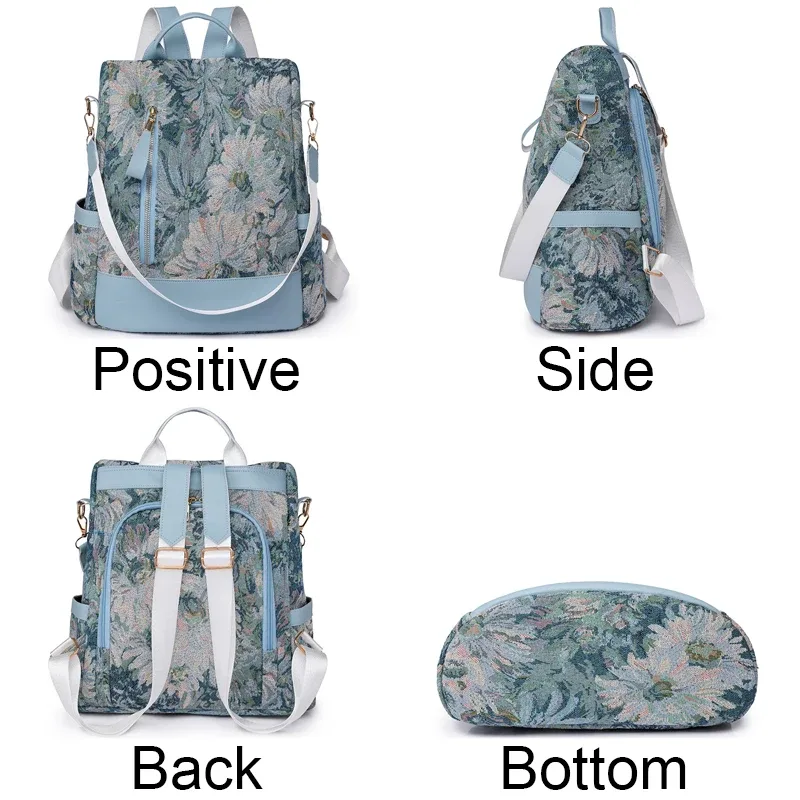 nouveau sac à dos femme tendance 2026 en nylon, grande capacité, pour l'école, le shopping et les voyages, sac décontracté pour femme