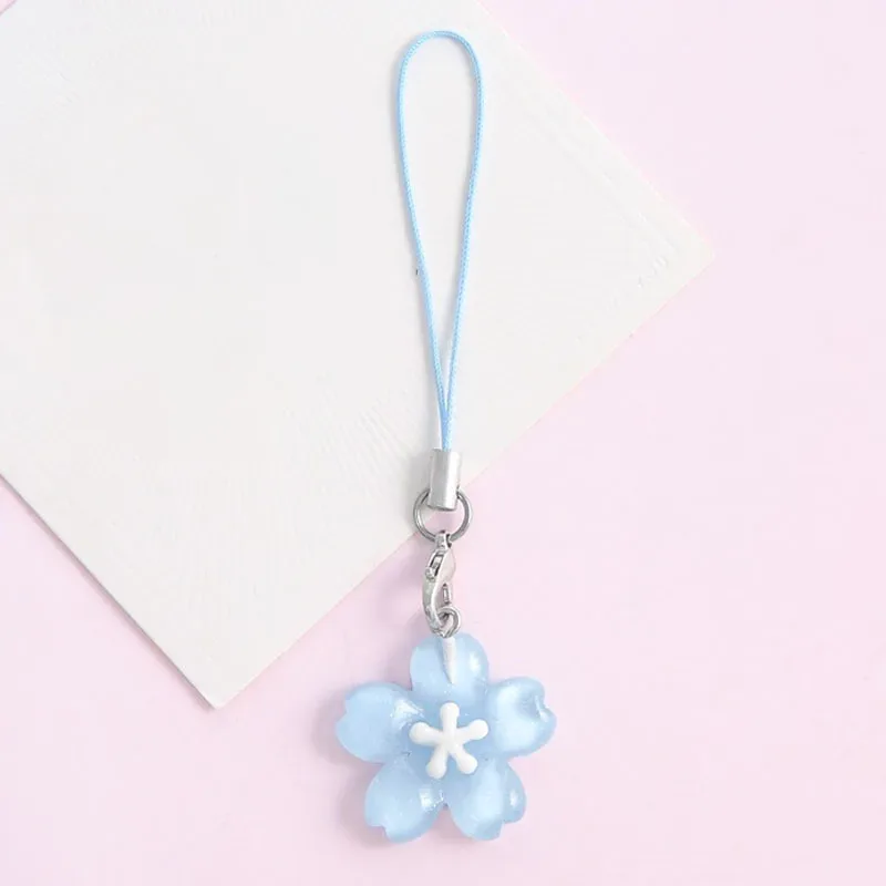 1 pièce, joli porte-bagage en forme de fleur de cerisier, pendentif coloré sakura, petit ornement pour sac, accessoire pour sac à dos, décoration, cadeau pour fille.