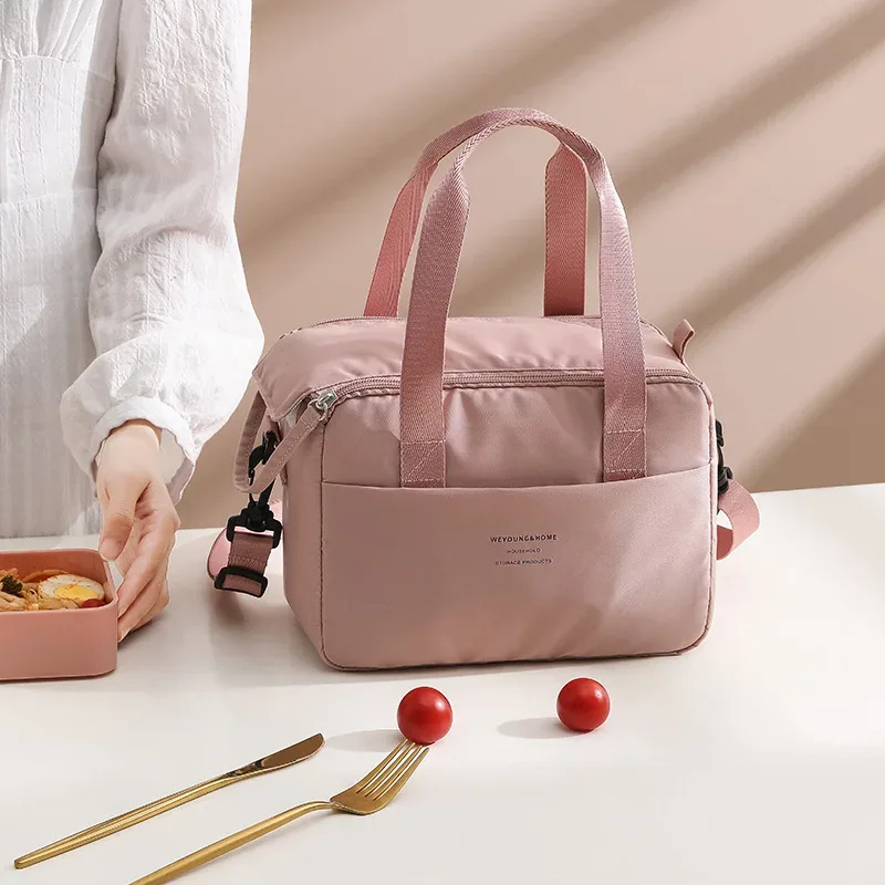 nouvelle sacoche isotherme portable pour femme, sac à déjeuner thermique, sac fourre-tout, sac à main isotherme, pochette bento étanche, sac à bandoulière pour le bureau
