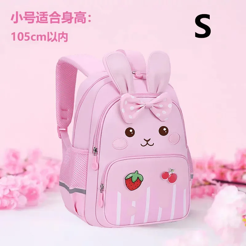 grand sac à dos de maternelle mignon avec un lapin pour enfants de 3 à 6-7 ans, sac à dos pour filles pour les voyages, sac à dos léger dessin animé