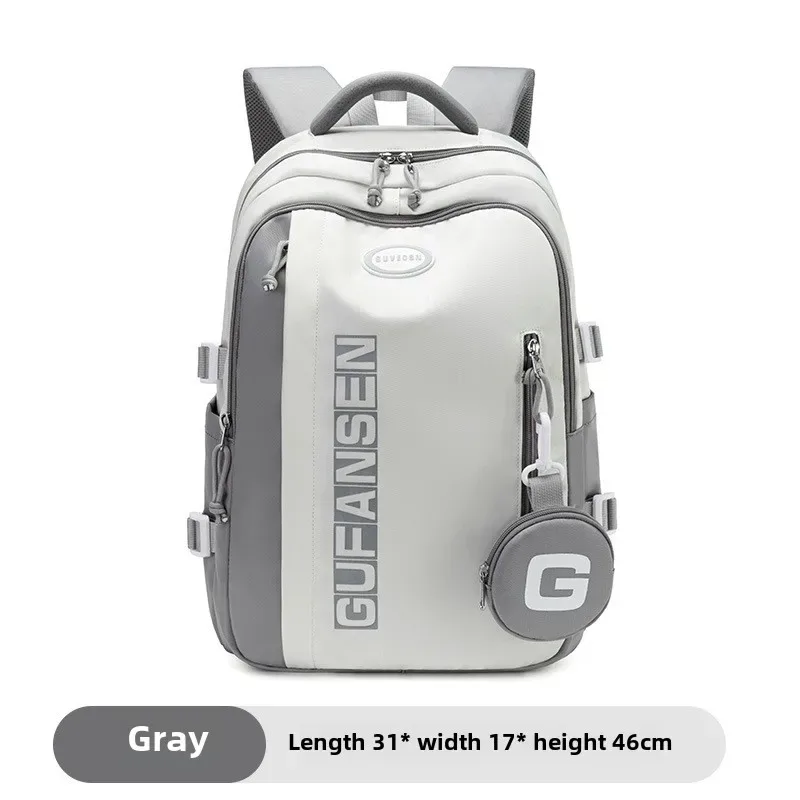sac à dos oxford de style américain, grande capacité, léger, simple, pour voyage, sac d'école pour étudiants, sac à dos en nylon avec fermeture éclair