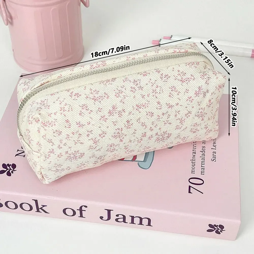 sac à stylos à imprimé floral ins, trousse à crayons multifonctionnelle de grande capacité, organisateur de papeterie pour l'école et le bureau